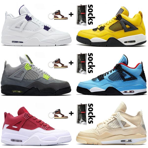 with socks lightning jumpman 4 4s womens mens basketball shoes new black cat monsoon blue designer sports sneakers trainers, White;red
with socks lightning jumpman 4 4s womens mens basketball shoes new black cat monsoon blue designer sports sneakers trainers, White;red