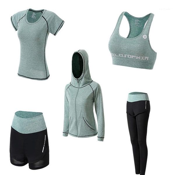 running sets workout sports suit 1set women 5 piece yoga set for t-shirt fitness bra wear kleding vrouwen gym clothing1, Black;blue
running sets workout sports suit 1set women 5 piece yoga set for t-shirt fitness bra wear kleding vrouwen gym clothing1, Black;blue