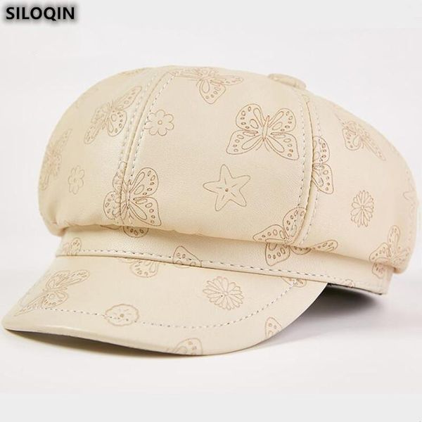 sboy hats siloqin trend genuine leather hat autumn fashion sheepskin caps for women's elegant noble ladies brands student cap 1, Blue;gray
sboy hats siloqin trend genuine leather hat autumn fashion sheepskin caps for women's elegant noble ladies brands student cap 1, Blue;gray