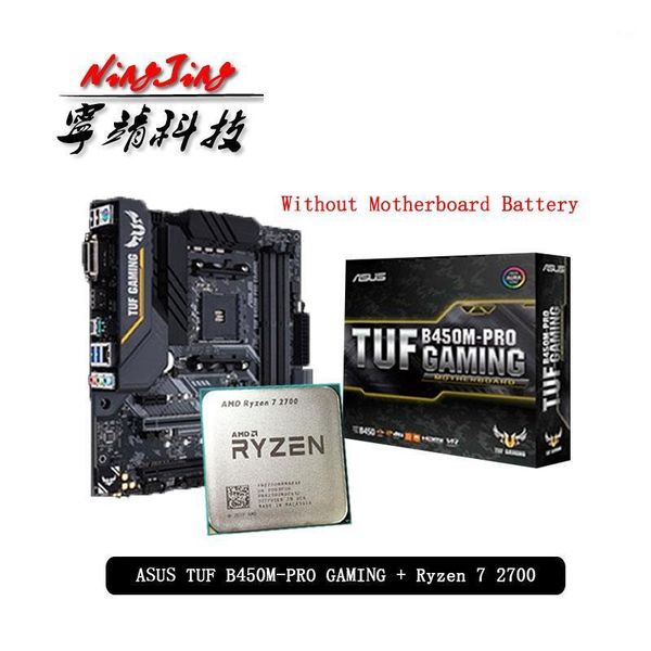 amd ryzen 7 2700 r7 2700 cpu + asus tuf b450m pro gaming motherboard suit socket am4 cpu + motherbaord suit without cooler1 
amd ryzen 7 2700 r7 2700 cpu + asus tuf b450m pro gaming motherboard suit socket am4 cpu + motherbaord suit without cooler1