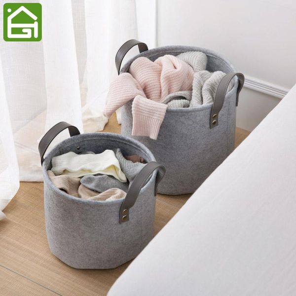 grey felt storage basket bedroom closet clothing toy storage bin with handle
grey felt storage basket bedroom closet clothing toy storage bin with handle