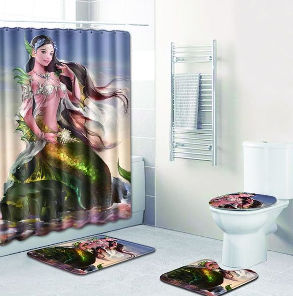 new bathroom sets carpet rug shower curtain mermaid toilet seat cover bathroom non-slip carpet and shower curtain us
new bathroom sets carpet rug shower curtain mermaid toilet seat cover bathroom non-slip carpet and shower curtain us