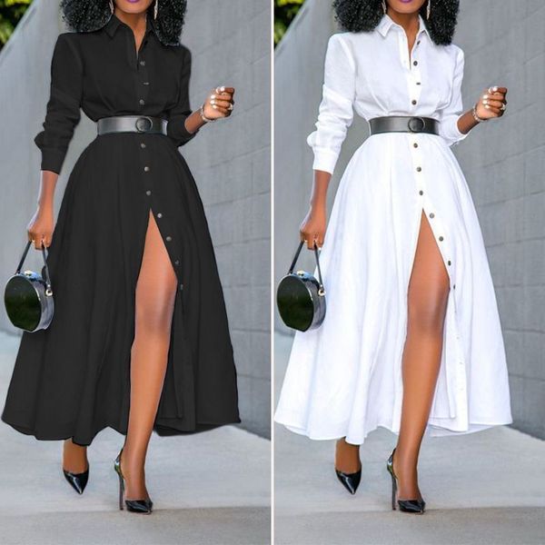loose long sleeve shirt dress 2020 fashion womens vintage solid color dresses ol office split party long vestidos 5xl y0118, Black;gray
loose long sleeve shirt dress 2020 fashion womens vintage solid color dresses ol office split party long vestidos 5xl y0118, Black;gray