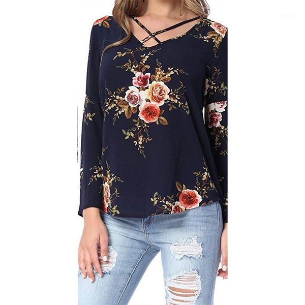 2018 arrivals fashion women lady loose long sleeve chiffon casual stylish floral shirt casual t-shirt1, White
2018 arrivals fashion women lady loose long sleeve chiffon casual stylish floral shirt casual t-shirt1, White