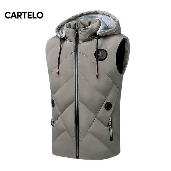 cartelo men vest fashion new warm hooded slim comfortable casual vest men lj201222, Black;white
cartelo men vest fashion new warm hooded slim comfortable casual vest men lj201222, Black;white