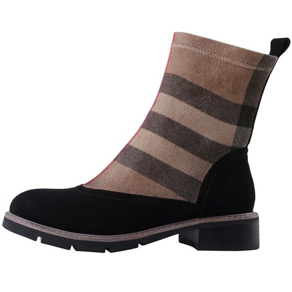 drestrive women ankle boots kid suede low heels 3.5 cm non slip spring patchwork platform striped lattice black female winter 201114
drestrive women ankle boots kid suede low heels 3.5 cm non slip spring patchwork platform striped lattice black female winter 201114
