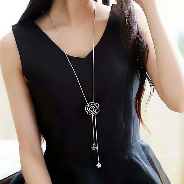 chains korean flower long sweater chain necklace female retro clothing accessories for women, Silver
chains korean flower long sweater chain necklace female retro clothing accessories for women, Silver