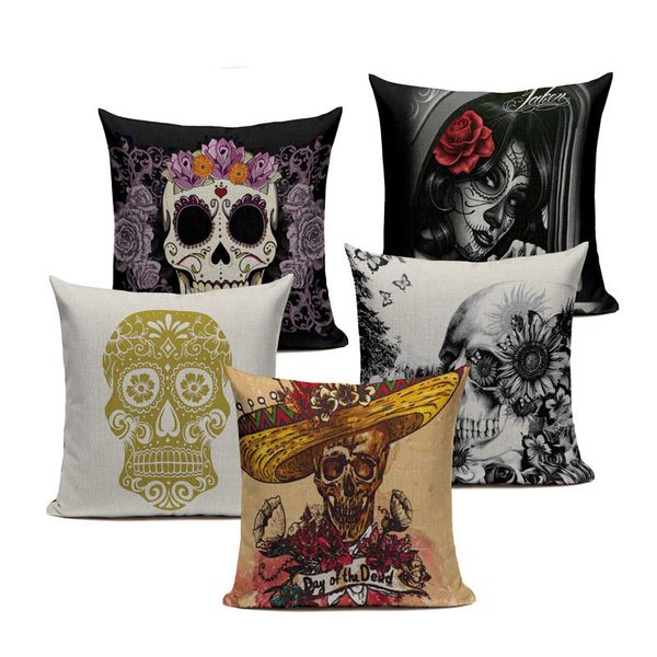 black pillowcase halloween skull custom cushion cover linen size 45*45 printed throw pillows decorative cojines black
black pillowcase halloween skull custom cushion cover linen size 45*45 printed throw pillows decorative cojines black