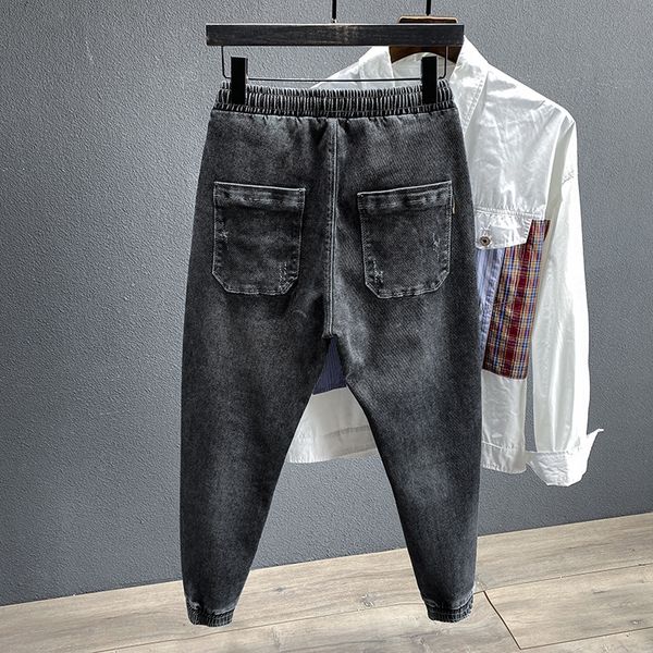 men's autumn new fashion brand net and jeans red casual corset harem pants korean elastic tether hole old dad jeans for men trgdr, Blue
men's autumn new fashion brand net and jeans red casual corset harem pants korean elastic tether hole old dad jeans for men trgdr, Blue
