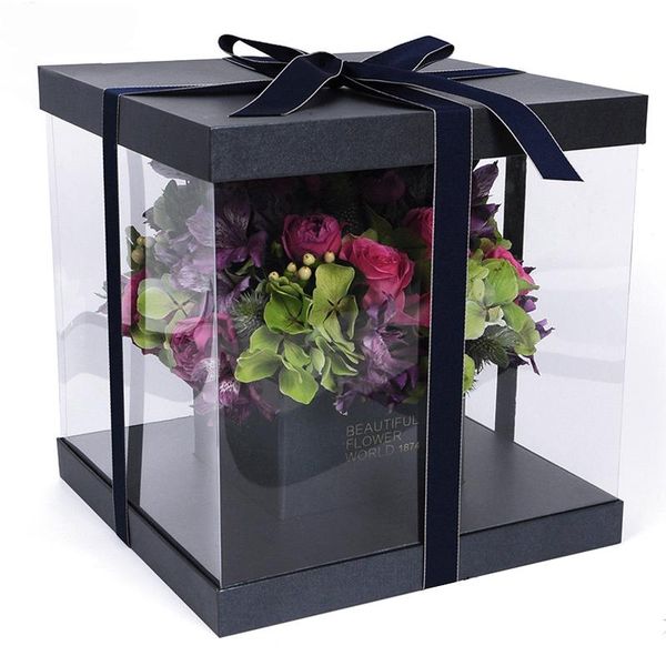 korean translucent surprise box pvc window hand carry flower packaging boxes
korean translucent surprise box pvc window hand carry flower packaging boxes