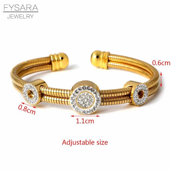 fysara gold silver stainless steel cable wire cuff bracelets circle crystal charm bracelets bangles for women vintage designer bbypaf, Black
fysara gold silver stainless steel cable wire cuff bracelets circle crystal charm bracelets bangles for women vintage designer bbypaf, Black
