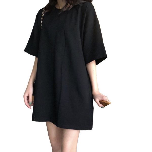 women dress 2021 new arrival fruit solid short sleeve summer dress round neck casual loose mini dresses vestidos, Black;gray 
women dress 2021 new arrival fruit solid short sleeve summer dress round neck casual loose mini dresses vestidos, Black;gray