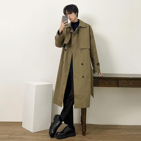 men's trench coats korean style long coat men's fashion retro casual oversize men streetwear loose windbreaker jacket mens overcoa, Tan;black
men's trench coats korean style long coat men's fashion retro casual oversize men streetwear loose windbreaker jacket mens overcoa, Tan;black