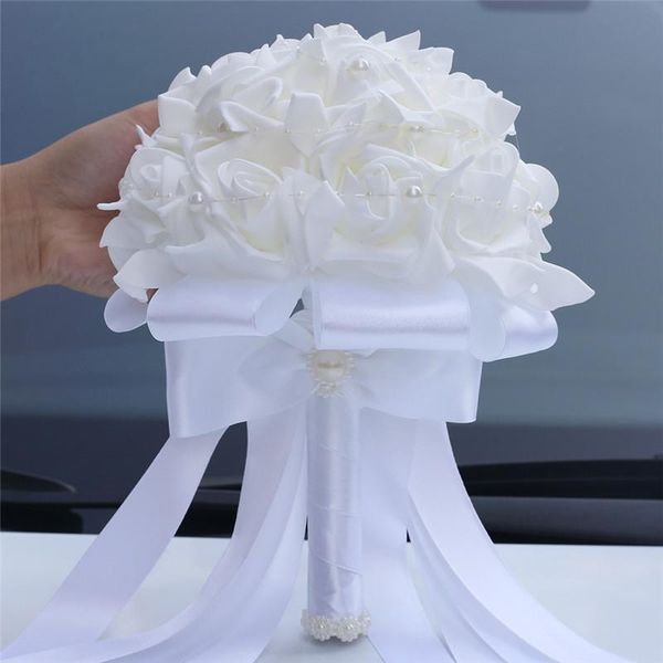 pe rose flower with pearl bride's bouquet simulation holding flowers silk ribbon wedding flowers bridel bouquets w2020e
pe rose flower with pearl bride's bouquet simulation holding flowers silk ribbon wedding flowers bridel bouquets w2020e