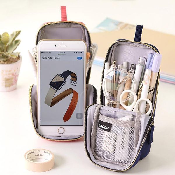 pencil case vertical canvas zipper pencil box large-capacity creative mobile phone bracket pencilcase school office stationery1
pencil case vertical canvas zipper pencil box large-capacity creative mobile phone bracket pencilcase school office stationery1
