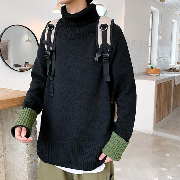 autumn harajuku chic turtleneck male sweater korean version trend loose college wind high collar lazy wind high neck men sweater1, White;black
autumn harajuku chic turtleneck male sweater korean version trend loose college wind high collar lazy wind high neck men sweater1, White;black