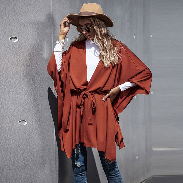 2021 new autumn and women's clothes sleeve cardigan handle cape coat vup8, Black;brown
2021 new autumn and women's clothes sleeve cardigan handle cape coat vup8, Black;brown