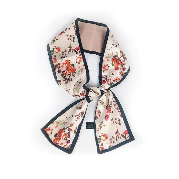 women scarves flower printed design silk scarf small handle bag ribbon women headwear long skinny foulard femme scarves, Blue;gray
women scarves flower printed design silk scarf small handle bag ribbon women headwear long skinny foulard femme scarves, Blue;gray