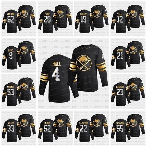 4 taylor hall buffalo sabres 2021 black golden edition jack eichel rasmus dahlin cody eakin hasek jeff skinner okposo ristolainen jersey, Black;red
4 taylor hall buffalo sabres 2021 black golden edition jack eichel rasmus dahlin cody eakin hasek jeff skinner okposo ristolainen jersey, Black;red