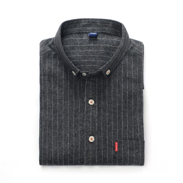 men's casual shirts autumn men striped fashion cotton button-down long sleeve slim fit business dress with pocket, White;black
men's casual shirts autumn men striped fashion cotton button-down long sleeve slim fit business dress with pocket, White;black