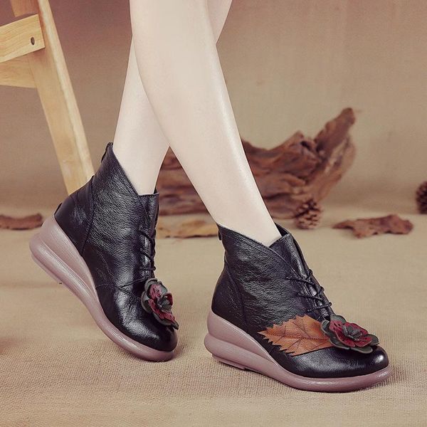 large size winter new women's shoes ethnic style retro handmade women's boots thick-soled wear-resistant warm snow boots 2020, Black
large size winter new women's shoes ethnic style retro handmade women's boots thick-soled wear-resistant warm snow boots 2020, Black