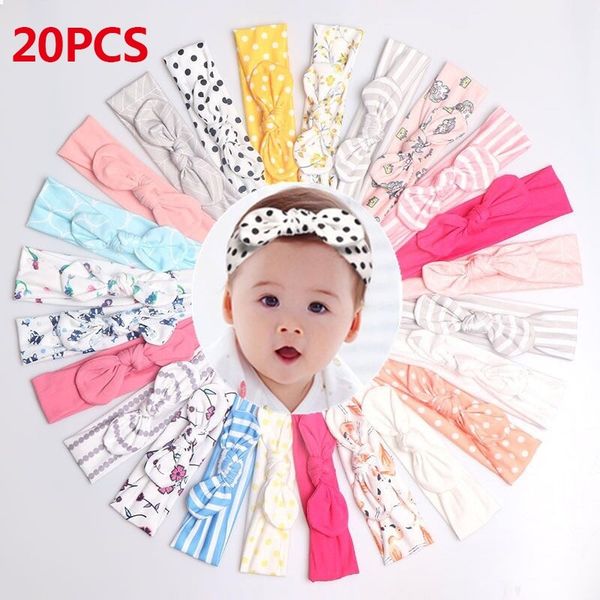 20pcs/lot baby girl headband hair accessories cotton rabbit ear baby headwear turban bowknot elastic hairband baby headband y200710, Slivery;white 
20pcs/lot baby girl headband hair accessories cotton rabbit ear baby headwear turban bowknot elastic hairband baby headband y200710, Slivery;white