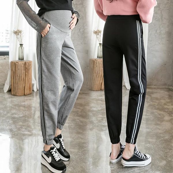 8040# maternity pants spring autumn casual pants loose comfy belly support side strip maternity trousers, White
8040# maternity pants spring autumn casual pants loose comfy belly support side strip maternity trousers, White