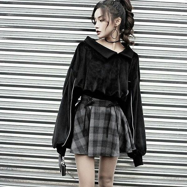 qgqud solid color twill collar waist sweater 2019 spring and loose new autumn slimming gold velvet sweater 8ajvj, Black
qgqud solid color twill collar waist sweater 2019 spring and loose new autumn slimming gold velvet sweater 8ajvj, Black