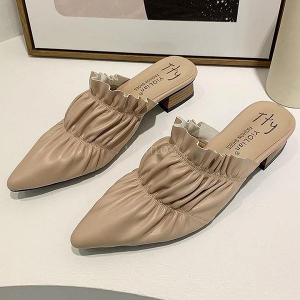 2021 leather pu mules women pointed toe slippers slides slip on shoes sandals beige khaki zapatos de mujer, Black
2021 leather pu mules women pointed toe slippers slides slip on shoes sandals beige khaki zapatos de mujer, Black
