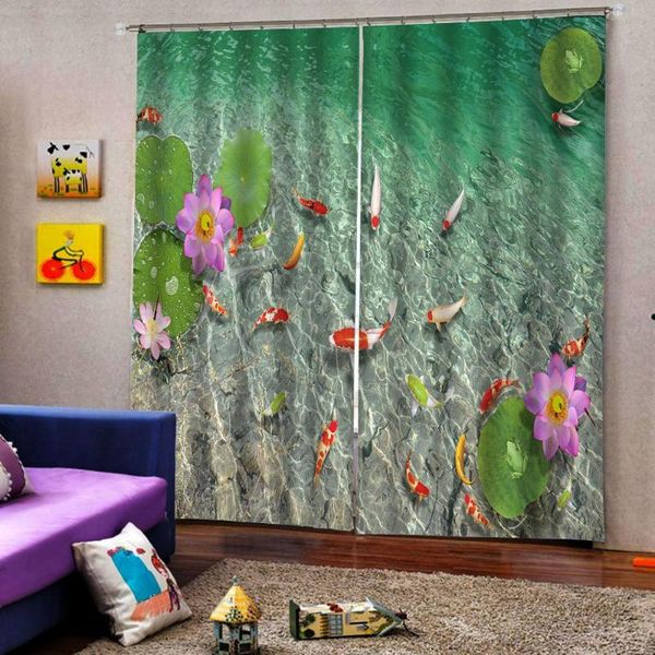 fashion custom any size 3d blackout curtain pond goldfish lotus fashion beautiful window drapes for living room decoration
fashion custom any size 3d blackout curtain pond goldfish lotus fashion beautiful window drapes for living room decoration