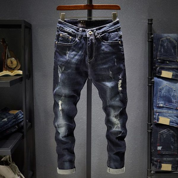 men's jeans 2y stretch winter hole trend versatile korean slim wear simple leggings wholesale custom, Blue
men's jeans 2y stretch winter hole trend versatile korean slim wear simple leggings wholesale custom, Blue