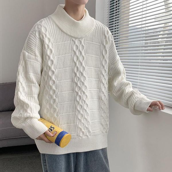 winter thick sweater men's warmth fashion retro casual knitted pullover men loose korean knitting sweaters mens clothes -5xl, White;black
winter thick sweater men's warmth fashion retro casual knitted pullover men loose korean knitting sweaters mens clothes -5xl, White;black