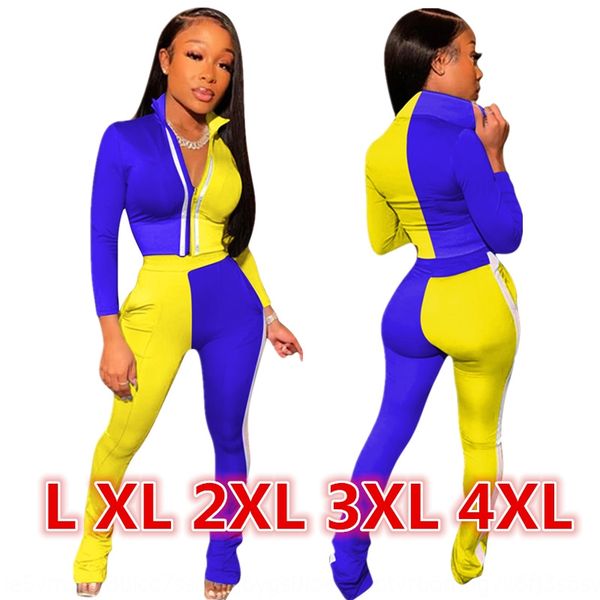 h8934 blue yellow color two piece set model blue yellow color matching style casual sports women's two piece set ghy1y, Gray
h8934 blue yellow color two piece set model blue yellow color matching style casual sports women's two piece set ghy1y, Gray