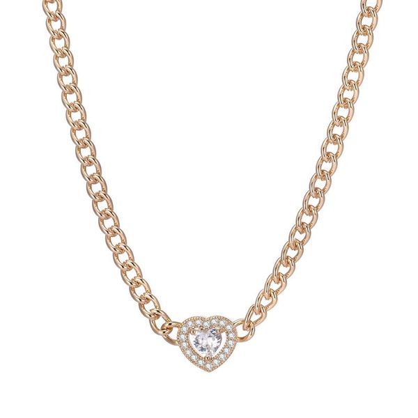 double layer heart necklaces for women punk gold color link chain small cz zircon chokers necklace bohemia jewelry elegant gifts, Golden;silver
double layer heart necklaces for women punk gold color link chain small cz zircon chokers necklace bohemia jewelry elegant gifts, Golden;silver