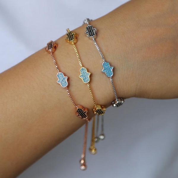 charm bracelets cute black blue tiny hamsa hand lucky fatima's box chain slider bracelet bangle for women girl lovely turkish jewelry, Golden;silver
charm bracelets cute black blue tiny hamsa hand lucky fatima's box chain slider bracelet bangle for women girl lovely turkish jewelry, Golden;silver