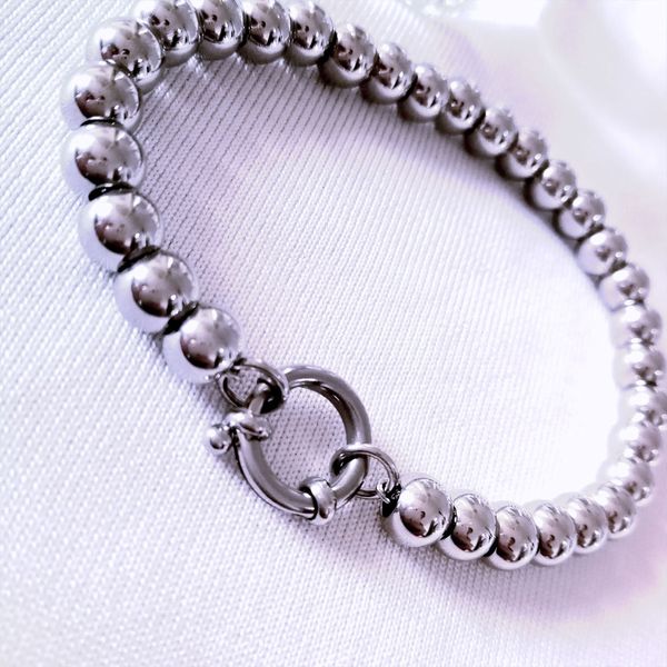 polished stainless steel men women 79 inch length round beads 6 3mm width braclet chain b344, Black
polished stainless steel men women 79 inch length round beads 6 3mm width braclet chain b344, Black