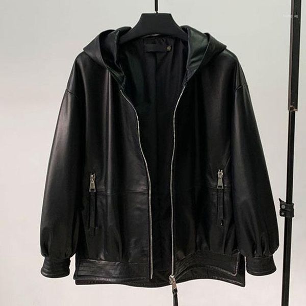 new spring 2020 leather women's hoodie korean edition slim sheepskin large casual baseball jacket1, Black
new spring 2020 leather women's hoodie korean edition slim sheepskin large casual baseball jacket1, Black
