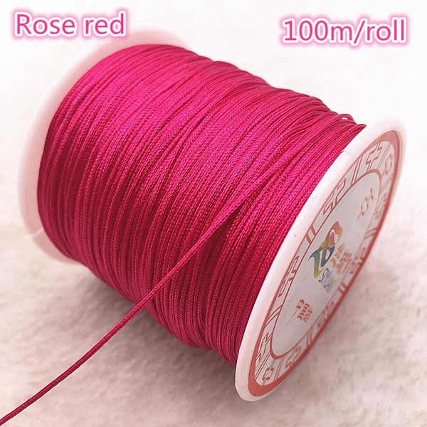 100m roll 0.8mm rose red nylon cord thread chinese knot macrame cord bracelet braided string diy tassels beading thread h jllojk
100m roll 0.8mm rose red nylon cord thread chinese knot macrame cord bracelet braided string diy tassels beading thread h jllojk