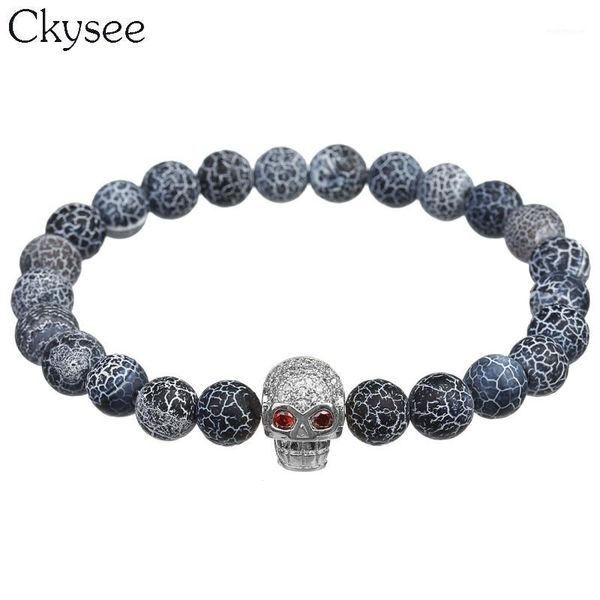 charm bracelets ckysee fashion 8mm natural stone lava agates beads bracelet pave cubic zircon skull for men women bijoux homme1, Golden;silver
charm bracelets ckysee fashion 8mm natural stone lava agates beads bracelet pave cubic zircon skull for men women bijoux homme1, Golden;silver