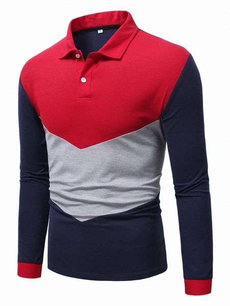 men cut and sew polo shirt 20gq#, White;black