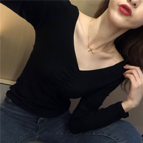 qgk8u v-neck tight tfor shirt bottomed heart machine pleated long sleeve t-shirt early autumn 2020 new slim fit women trend j97y, White
qgk8u v-neck tight tfor shirt bottomed heart machine pleated long sleeve t-shirt early autumn 2020 new slim fit women trend j97y, White