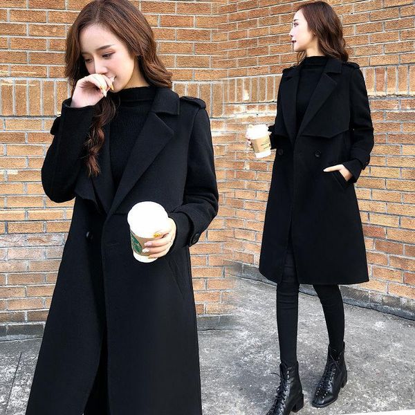 women's wool & blends double faced cashmere overcoat autumn winter 2021 hepburn style black medium length for women
women's wool & blends double faced cashmere overcoat autumn winter 2021 hepburn style black medium length for women