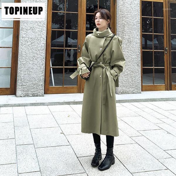 british style army green big turn down collar midi trench coats for women autumn winter streetwear female overcoat with belt1, Tan;black
british style army green big turn down collar midi trench coats for women autumn winter streetwear female overcoat with belt1, Tan;black