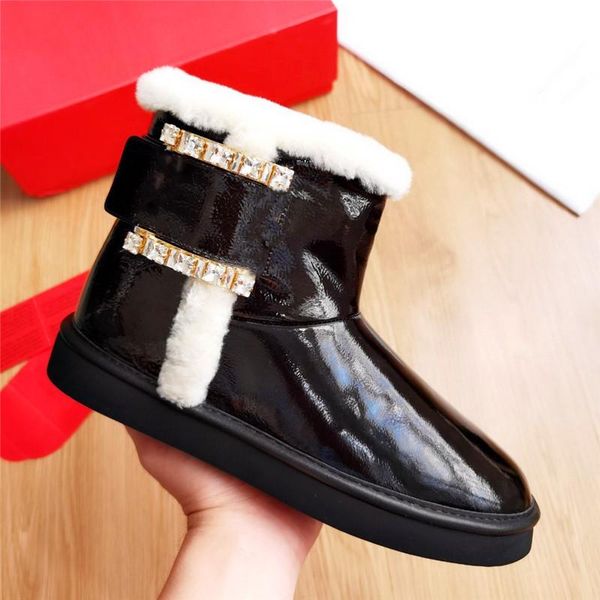 boots lambswool snow boot non-slip short diamond button decoration platform patent leather winter women's shoes, Black
boots lambswool snow boot non-slip short diamond button decoration platform patent leather winter women's shoes, Black