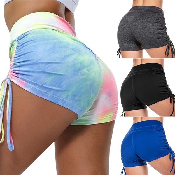 yoga outfits women side drawstring shorts high waist gym workout activewear sports fitness running wear bandage1, White;red 
yoga outfits women side drawstring shorts high waist gym workout activewear sports fitness running wear bandage1, White;red