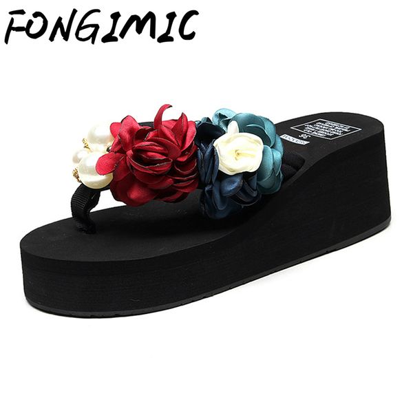 ladies slippers summer flip flop flowers decoration female flip flops high heels eva flip flops bohemia beach slippers shoes, Black
ladies slippers summer flip flop flowers decoration female flip flops high heels eva flip flops bohemia beach slippers shoes, Black