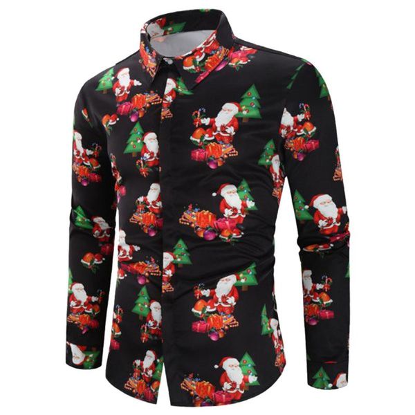 men's casual shirts santa claus men shirt merry christmas streetwear chemise homme snowflake printed spring autumn blouse, White;black
men's casual shirts santa claus men shirt merry christmas streetwear chemise homme snowflake printed spring autumn blouse, White;black