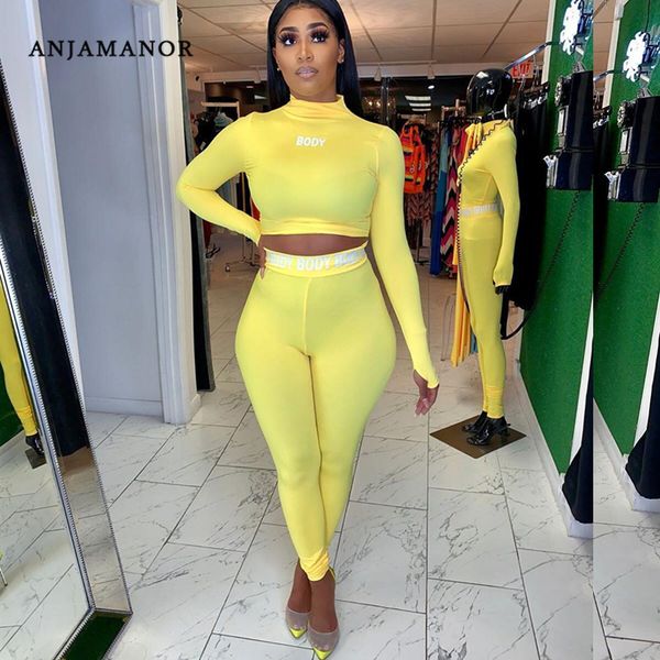 anjamanor letter print 2 piece set womens clothing long sleeve crop pants bodycon tracksuit matching sets d13-ae58 201008, White
anjamanor letter print 2 piece set womens clothing long sleeve crop pants bodycon tracksuit matching sets d13-ae58 201008, White