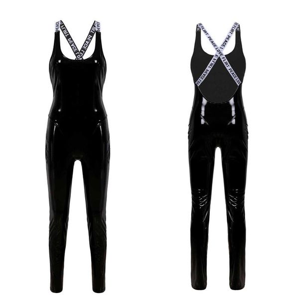 yizyif womens catsuit bodysuit patent leather jumpsuit scoop neck sleevelsess wet look clubwear stage performance for yoga, White;red
yizyif womens catsuit bodysuit patent leather jumpsuit scoop neck sleevelsess wet look clubwear stage performance for yoga, White;red