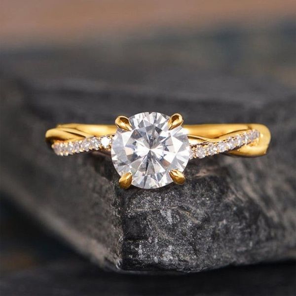 wedding rings huitan gold color twist for women 4 claw design round zirconia elegant female romantic gifts fashion jewelry, Slivery;golden
wedding rings huitan gold color twist for women 4 claw design round zirconia elegant female romantic gifts fashion jewelry, Slivery;golden